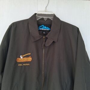 Tri Mountain Owl Patrol Boys Scout Jacket Mens Size M Olive Green